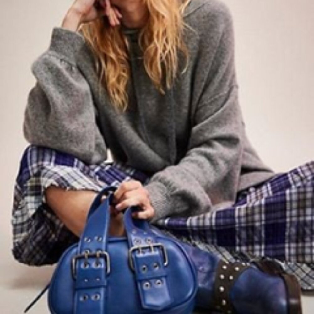 Free People Say Yes Bag *Blue - Picture 2 of 16
